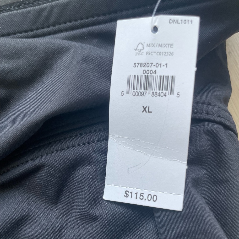 🏷️ NWT Banana Republic Black Double Keyhole One Piece Swimsuit Extra Lar… - Picture 4 of 7